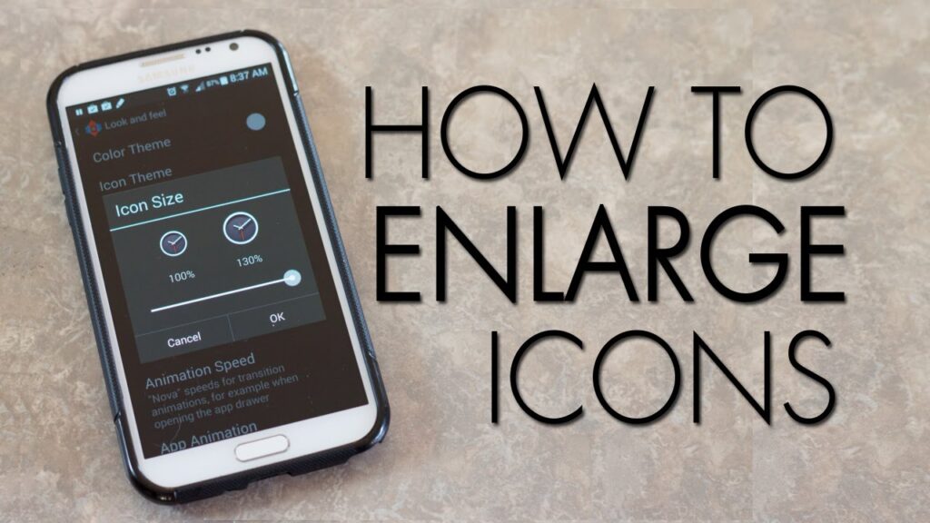 How To Enlarge Icons On Android - The Blind Life