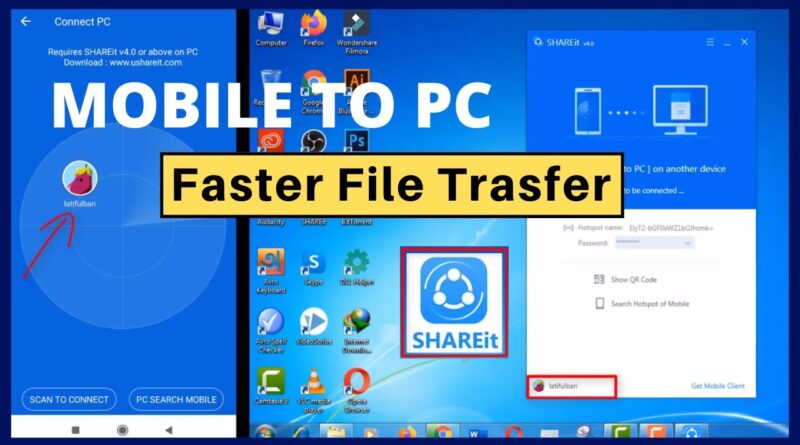 How to Use Shareit on Laptop - Shareit Mobile to PC Connect to Transfer Files Easily 2020