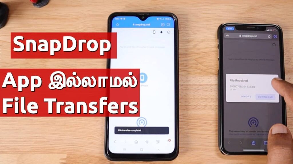 Snapdrop - Transfer Files without App | iPhone, Android உடன் Work ஆகும்
