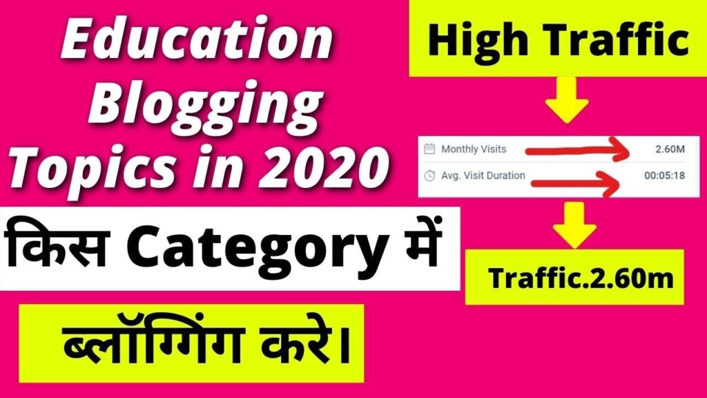 Top 3+ Education Blogging Topics & Low Competition Keywords With High Traffic In 2020 1