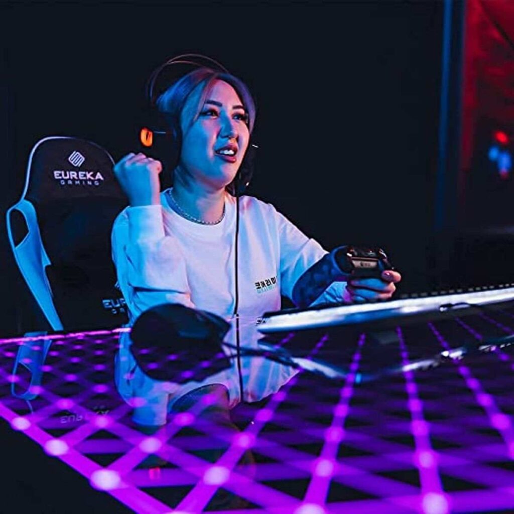 Gaming Desk Lit with the GTG-I43 from Eureka Ergonomic