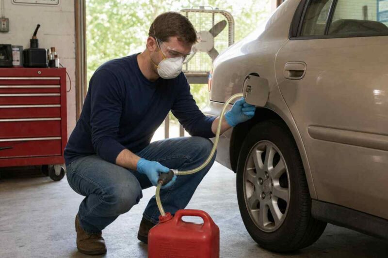 How to drain fuel