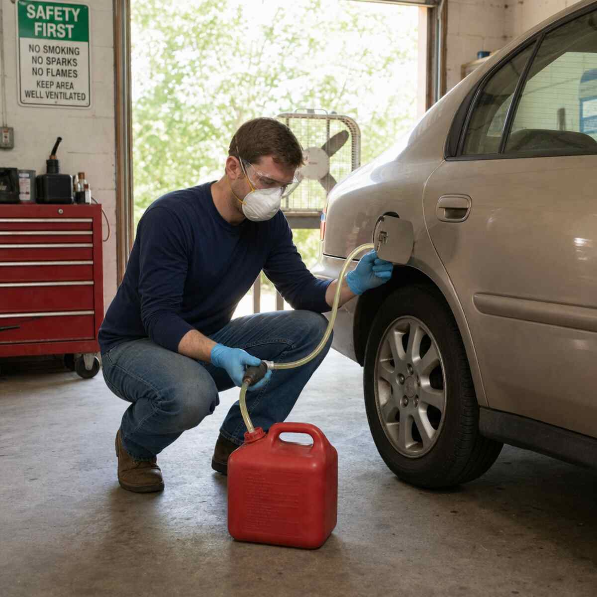 How to drain fuel