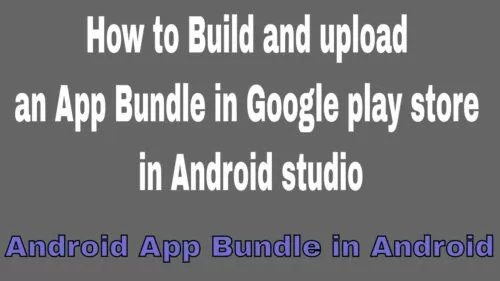 Find out how to Construct and add an app bundle in Google play retailer in Android studio