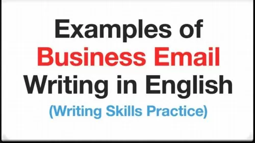 Examples of Enterprise E-mail Writing in English – Writing Expertise Apply