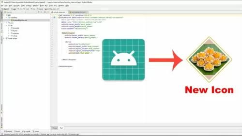 The way to change icon app in android studio