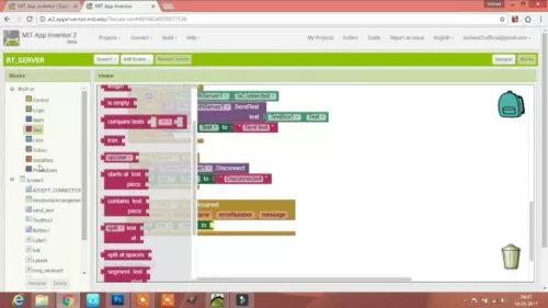 Make a Bluetooth communication app using MIT app inventor