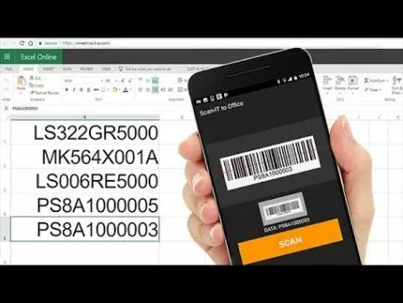 Barcode Scanner App for Android and iOS Scans into Word and Excel