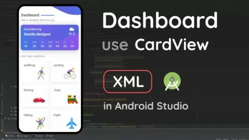 Dashboard UI Design use CardView in Android Studio | App Design to XML