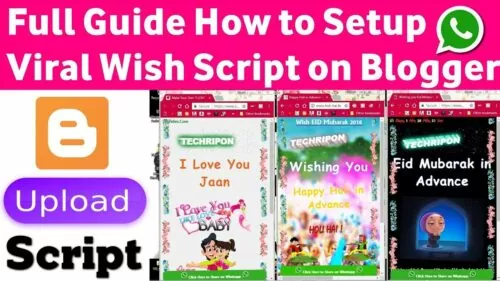 How to make wishing sites On Blogger | How to Upload Wishes Whatsapp Viral Script on Blogger