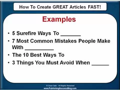How To Write Articles Quick Article Advertising Suggestions