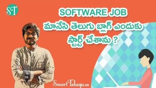 Software program Job to Telugu Blogger | Why I left job and began a Telugu Weblog |Good Telugu