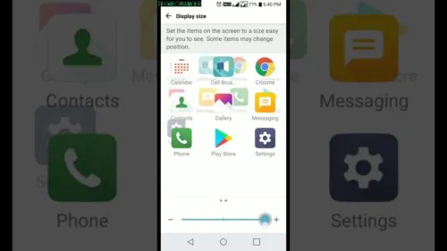 How to change icon size and font size in android (no audio)