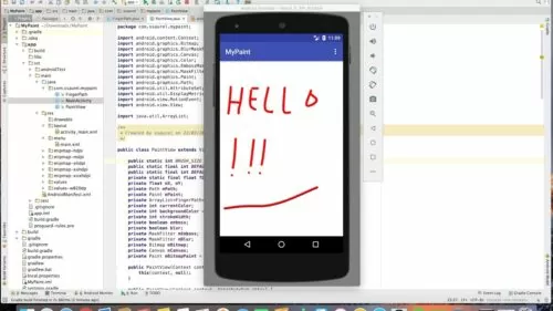 Study to create a Paint Utility with Android Studio