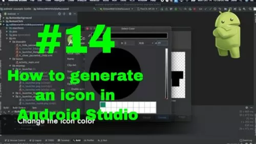 #14 Generate a material icon by using Android Studio and Plugin - Kotlin Android for beginners