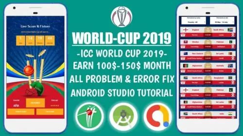 ICC World Cup 2019 App Source Code | Android Studio Tutorial #06