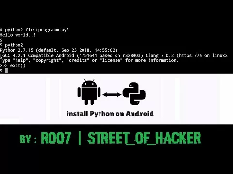 How to install and run python scripts on android | STREET_OF_HACKER | R007