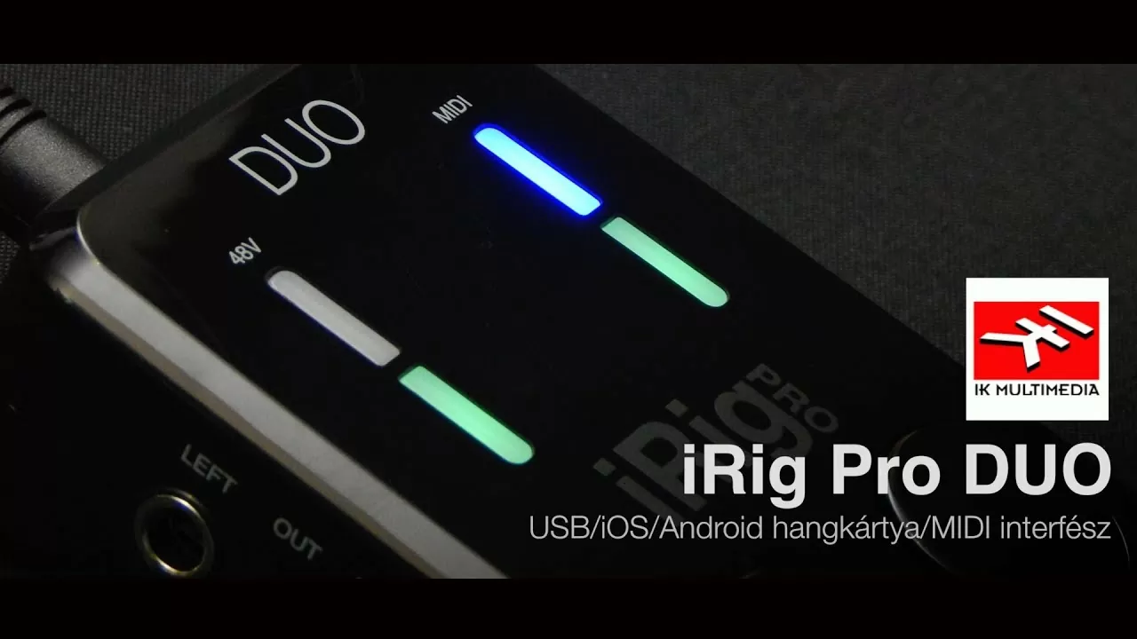 IK Multimedia iRig Pro DUO USB/iOS/Android hangkártya/MIDI interfész