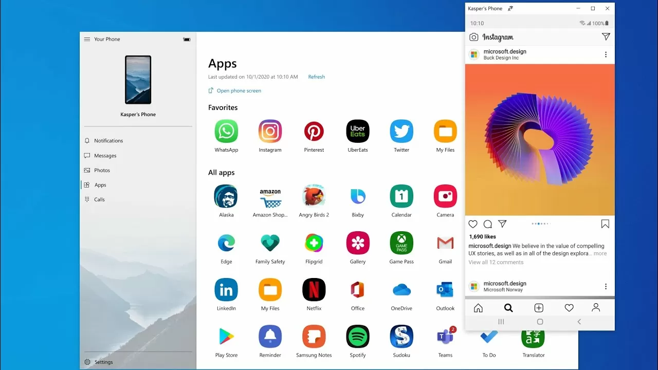 Arms-on with the brand new "Apps" characteristic in Your Telephone for Home windows 10