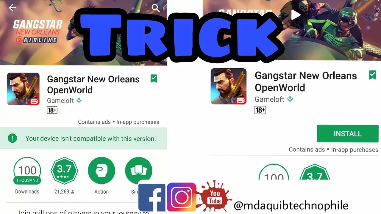 Find out how to obtain incompatible app in any android cellphone from play retailer (GANGSTAR NEW ORLEANS)