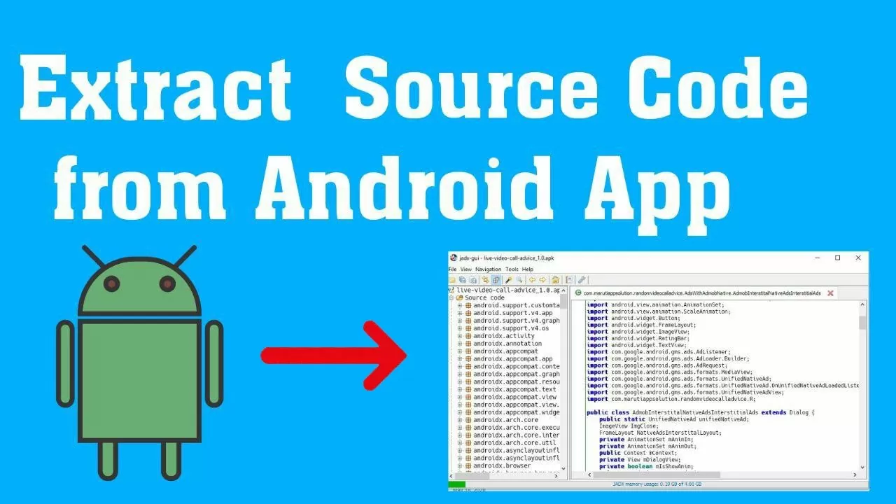 Get Supply Code From apk file | Decompile Android Utility half – 1