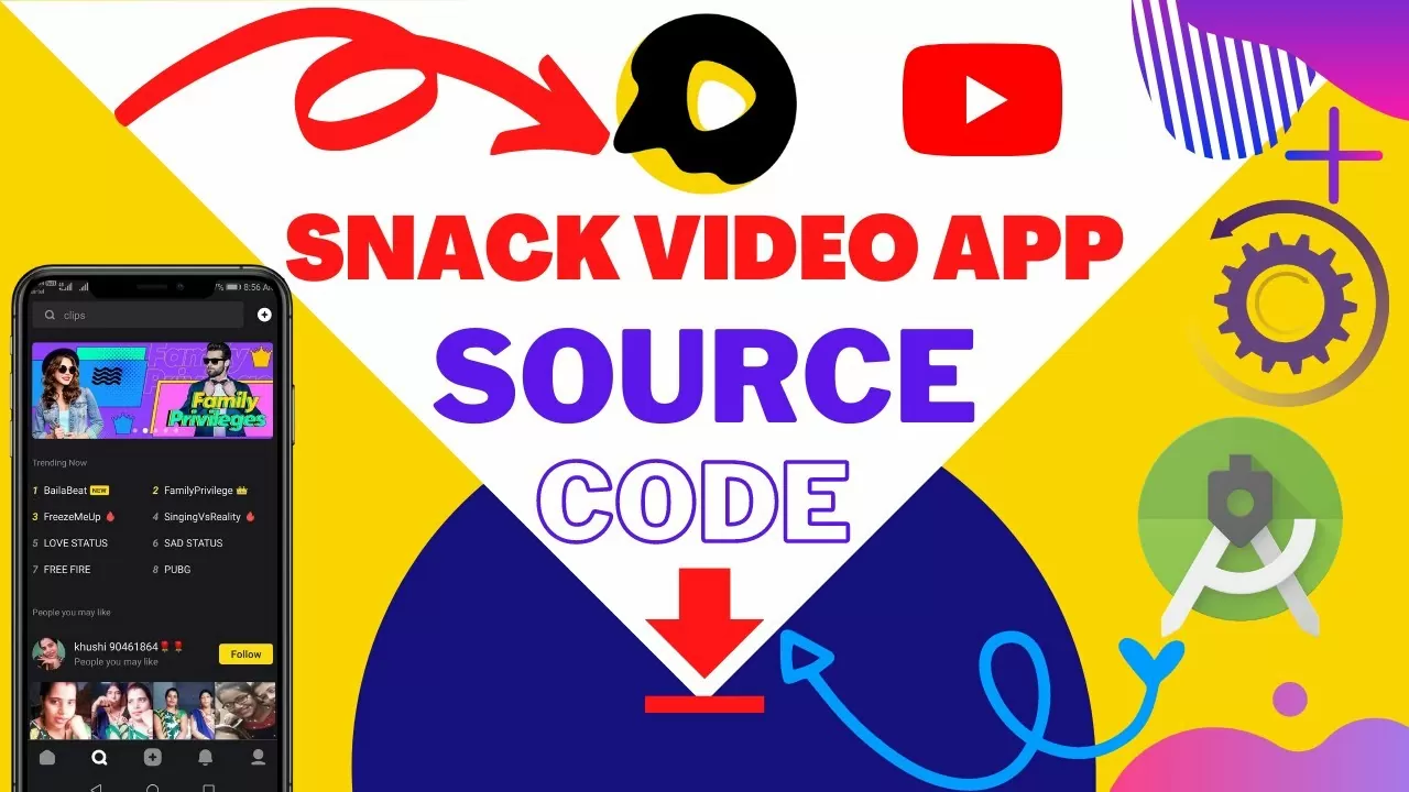 Snack video app supply code | apk simple software | android app supply code | decompile apk | apktool |