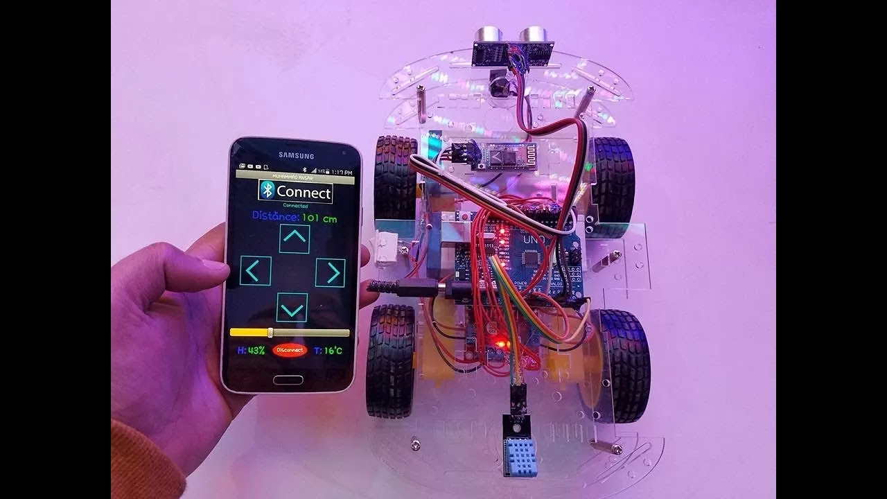 Arduino Robotic Automotive Management utilizing HC-05 Bluetooth | mit app inventor for android apk