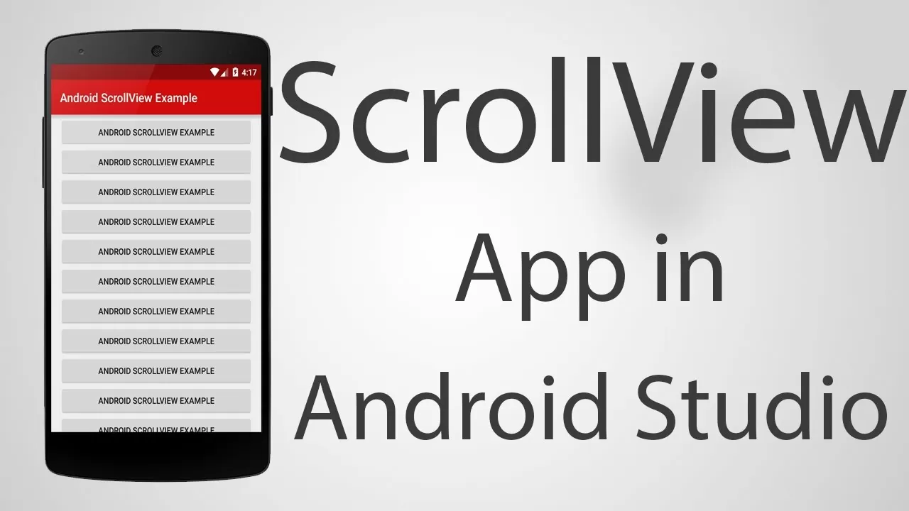 How one can Use ScrollView in Android App – Android Studio 2.2.2 Tutorial