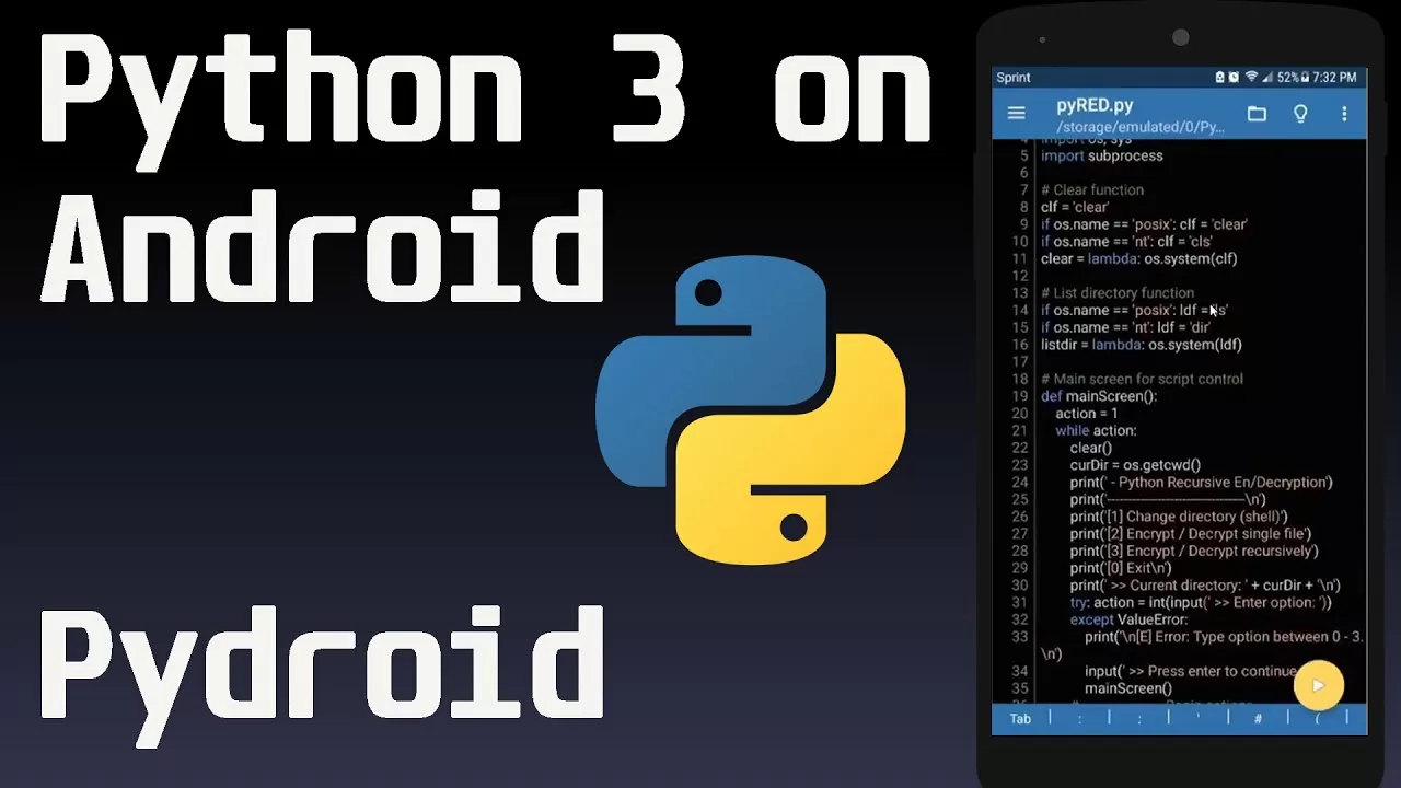 Python three on Android utilizing Pydroid
