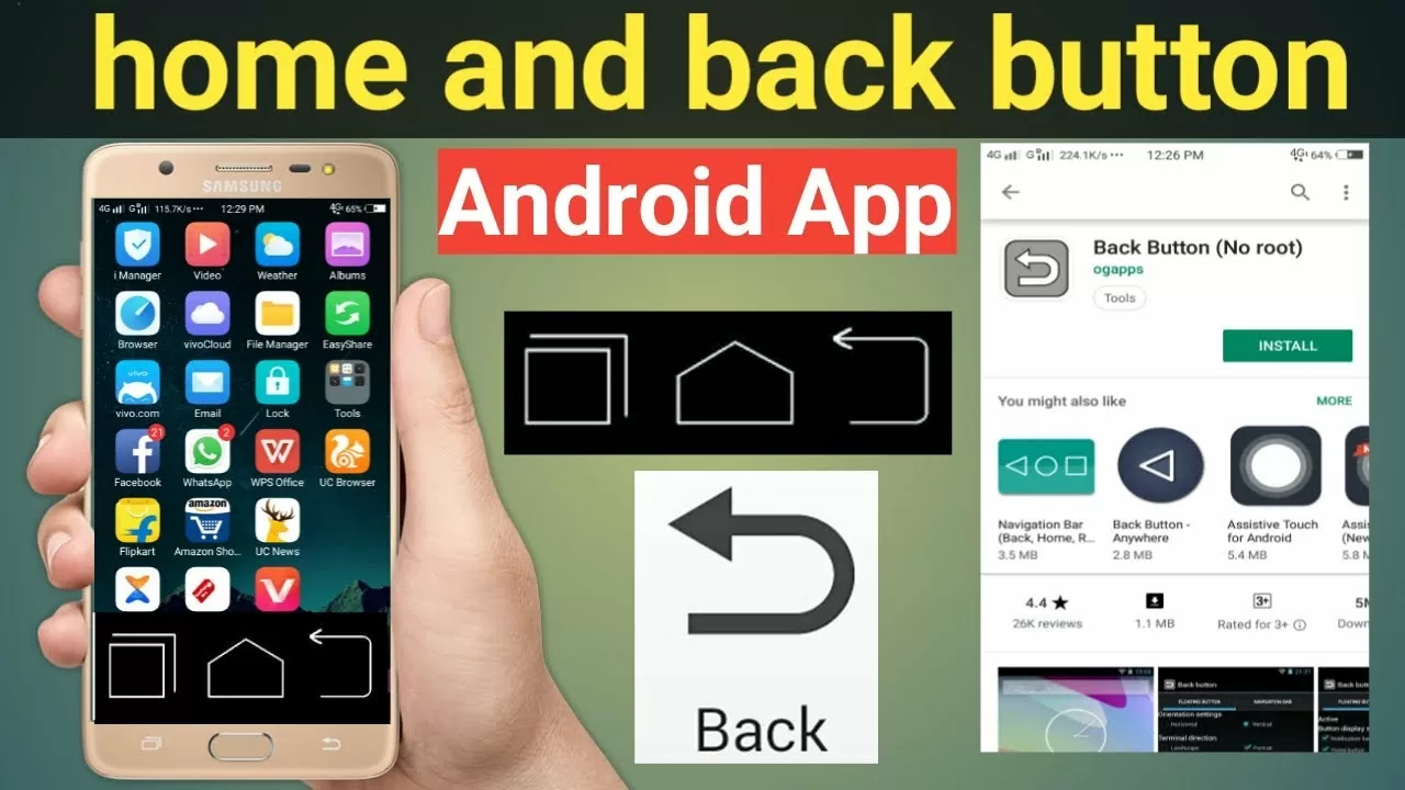 Android cell phone / again & house button App obtain train not work