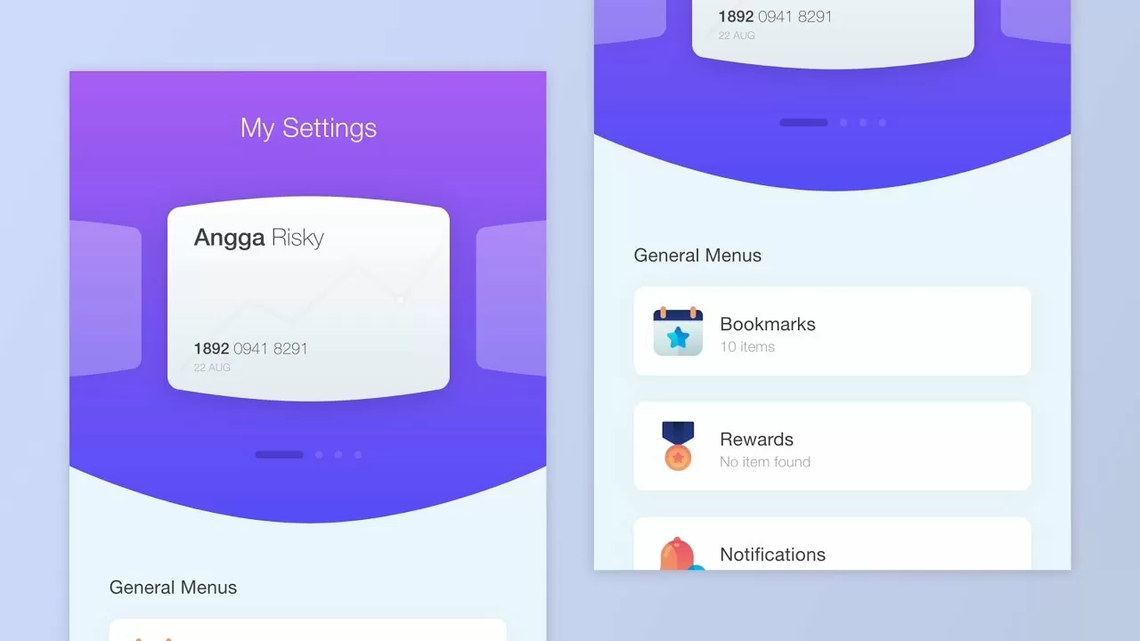 Trendy Settings UI Design Android App Adobe XD Tutorial