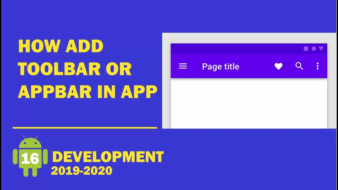 Android tutorial – 16 – How Add a Customized ActionBar (Toolbar) in Android Studio