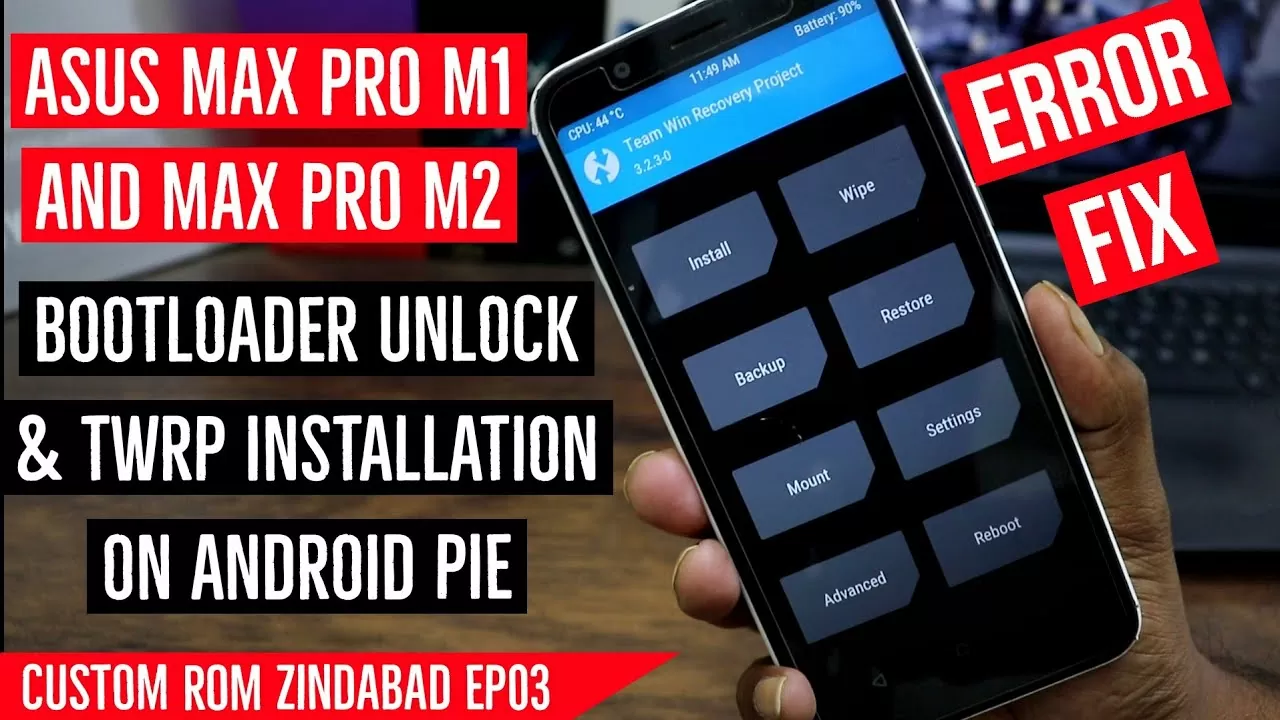 How to fix TWRP Installation Error Asus Max Pro M1 and M2 | Bootloader Unlock | Complete Guide