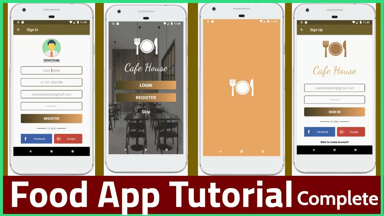 Android app Development Tutorial in Hindi – Responsive Food App tutorial