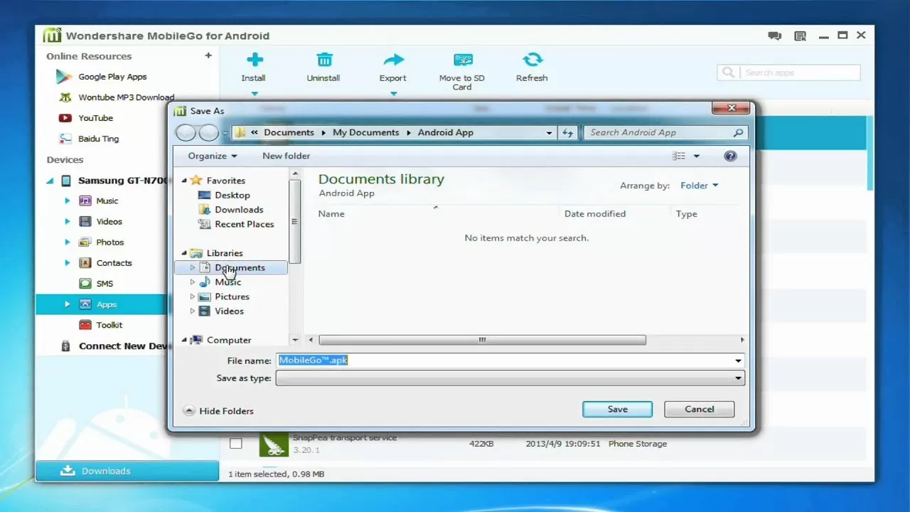 Easy to Install/Export/Uninstall Apps to Android from PC