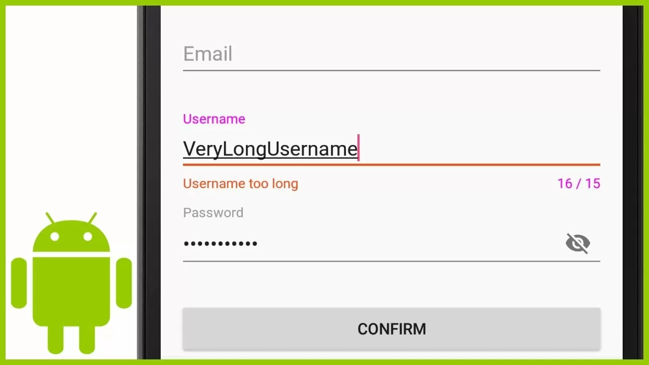 TextInputLayout (Floating Label EditText) – Android Studio Tutorial