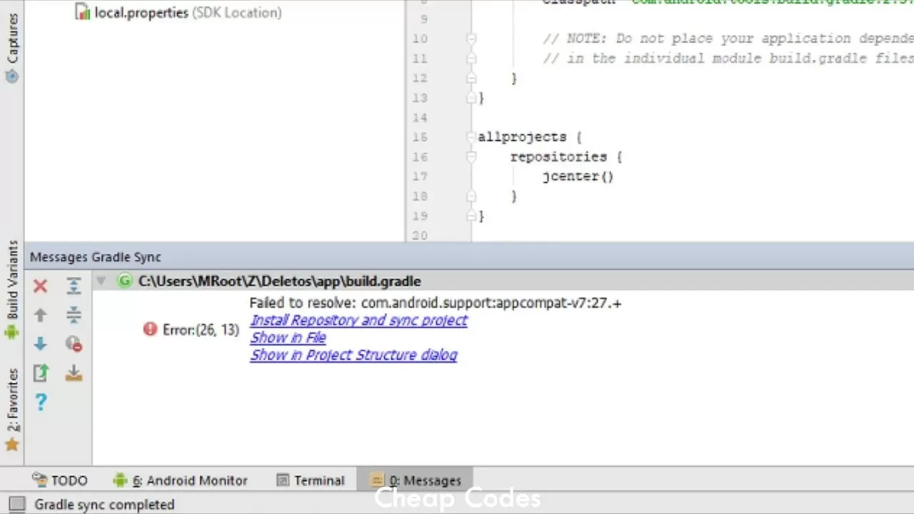 How to solve the appcompat-v7… error in Android Studio, fast and easy